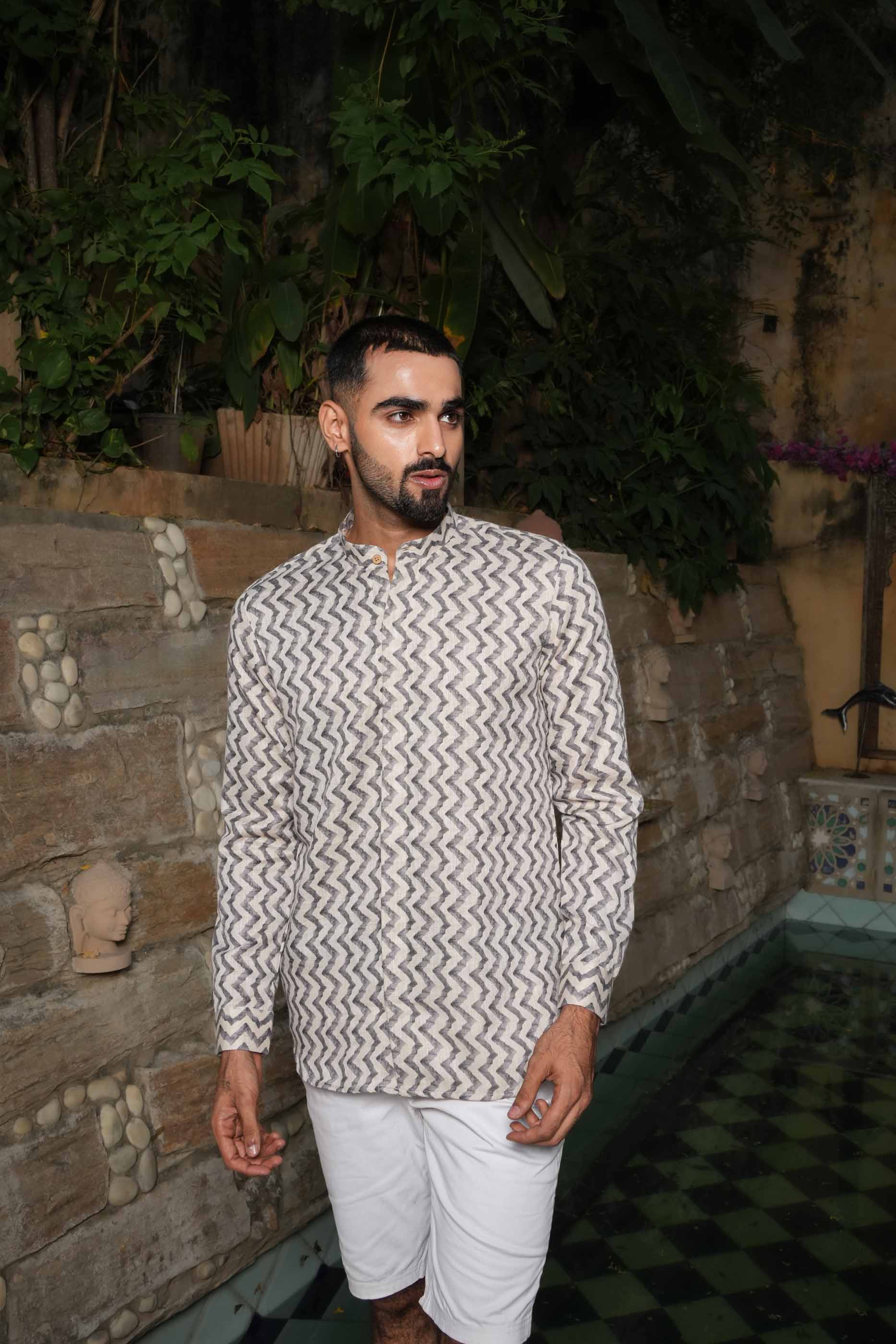 Grey ZigZag Shirt